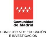 Logotipo de la Consejería de Educación e Investigación de la Comunidad de Madrid