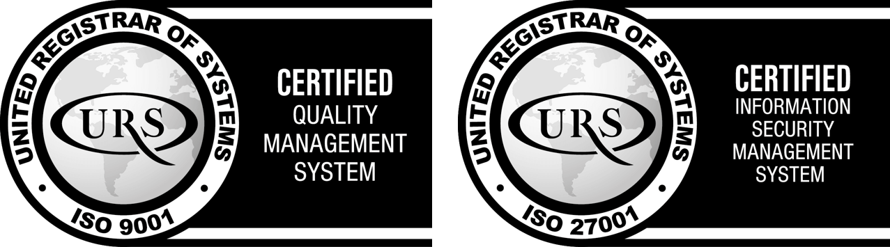 Certificado de calidad ISO-9001 de Sistema de Gestión de calidad e ISO-27001 de Sistema de Gestión de Seguridad